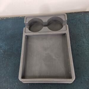 VTG Rubber Queen Gray Car Cupholder Console Organizer Coin Tray 80s 90s